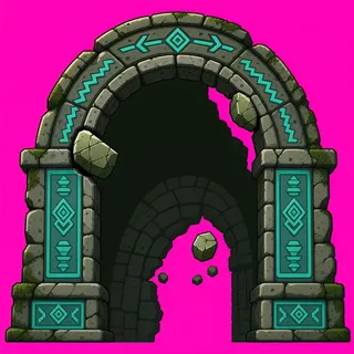 damaged archway
