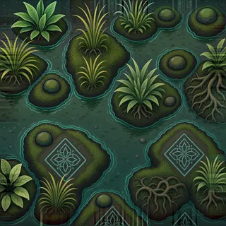 overgrown marsh mud