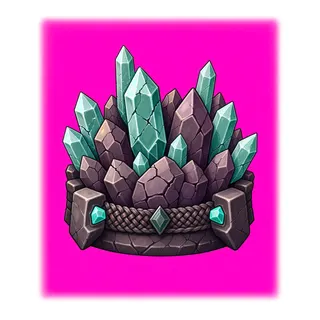damaged crystal cluster