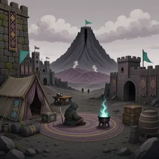 quiet camp at daylight