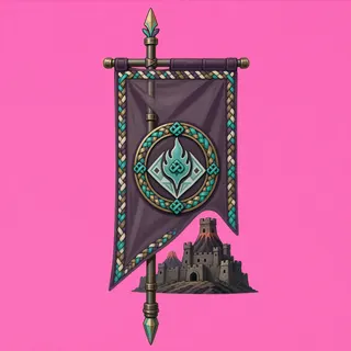 checkpoint flag, ornate design