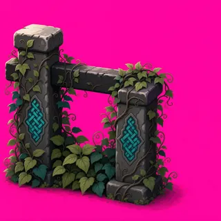 overgrown short fence