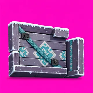 frosted wooden crate