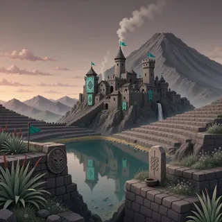 ancient landmark at daybreak