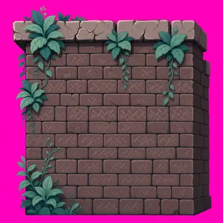 wall end cap, overgrown