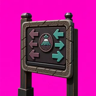 clean wayfinding sign without text