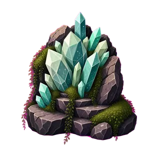overgrown crystal cluster
