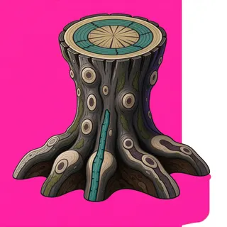 weathered tree stump