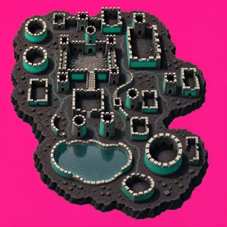 shallow puddle, irregular arrangement