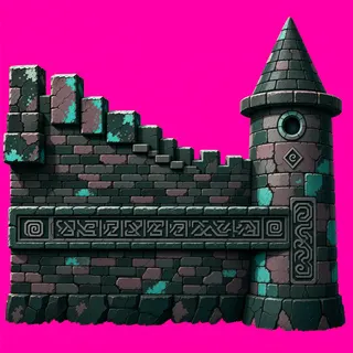 wall end cap, weathered