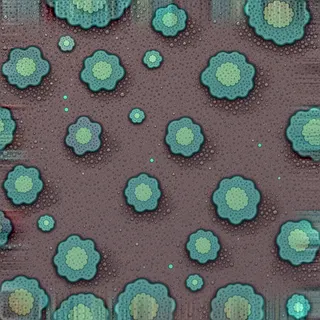 lichen-speckled bank sediment