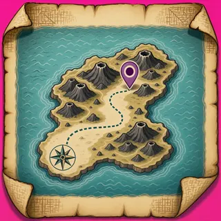 treasure map, plain design