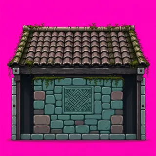 roof edge, overgrown