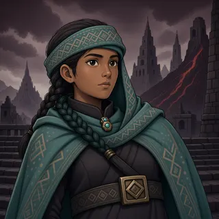 original adult explorer, calm expression