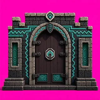 door locked, intact