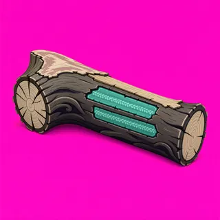 damaged fallen log
