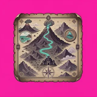 treasure map, ornate design