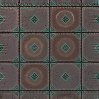 dust-covered dusty tiled floor