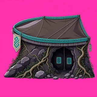 overgrown tent