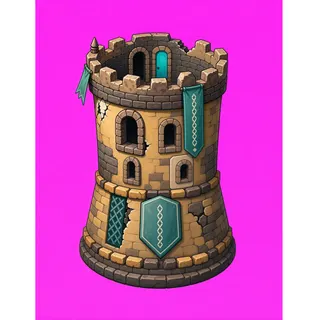 damaged watchtower