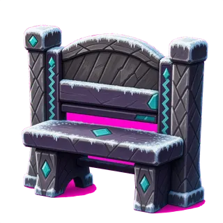 frosted bench