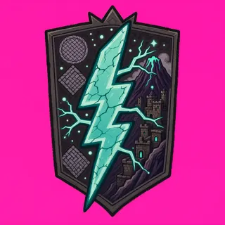 lightning bolt, rare accent design