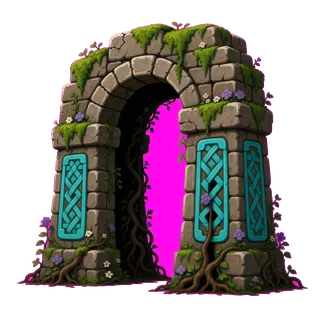 overgrown archway