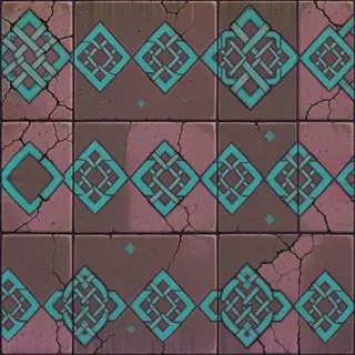 damaged dusty tiled floor