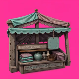 damaged market stall