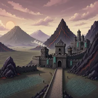 distant stronghold at daylight