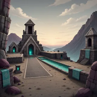 hidden shrine at daybreak