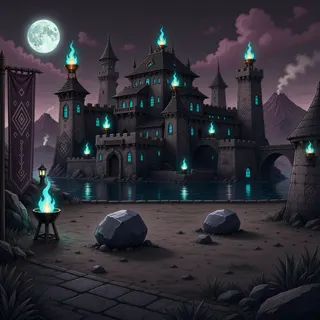 resource clearing at moonlit night