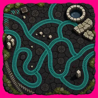 wheel tracks, irregular arrangement