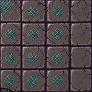 dust-covered rough stone floor