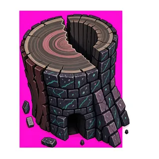 damaged tree stump