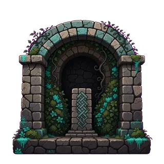 support arch, overgrown