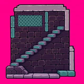 stairs downward, intact