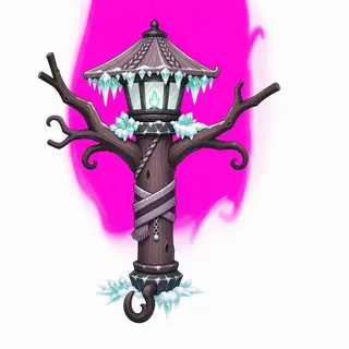 frosted lantern post