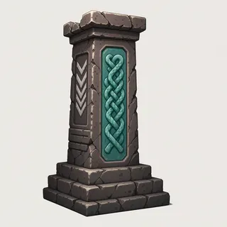 damaged broken pillar