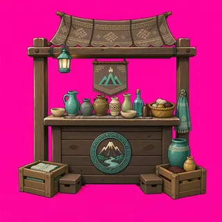 clean market stall