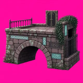 overgrown small bridge