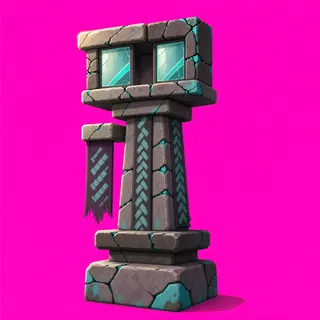 damaged lantern post