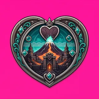 heart, ornate design
