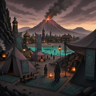 quiet camp at dusk