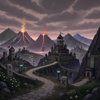 winding wilderness path at dusk