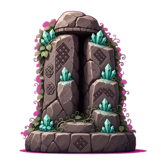 overgrown small rock