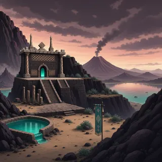 hidden shrine at dusk