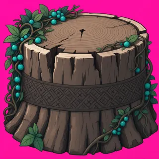 overgrown tree stump