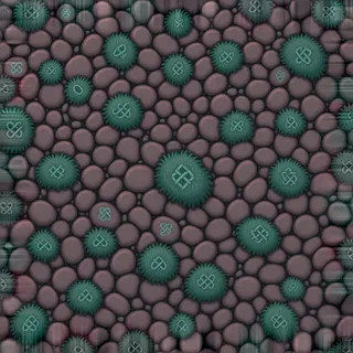 overgrown river pebbles