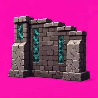 clean stone wall section